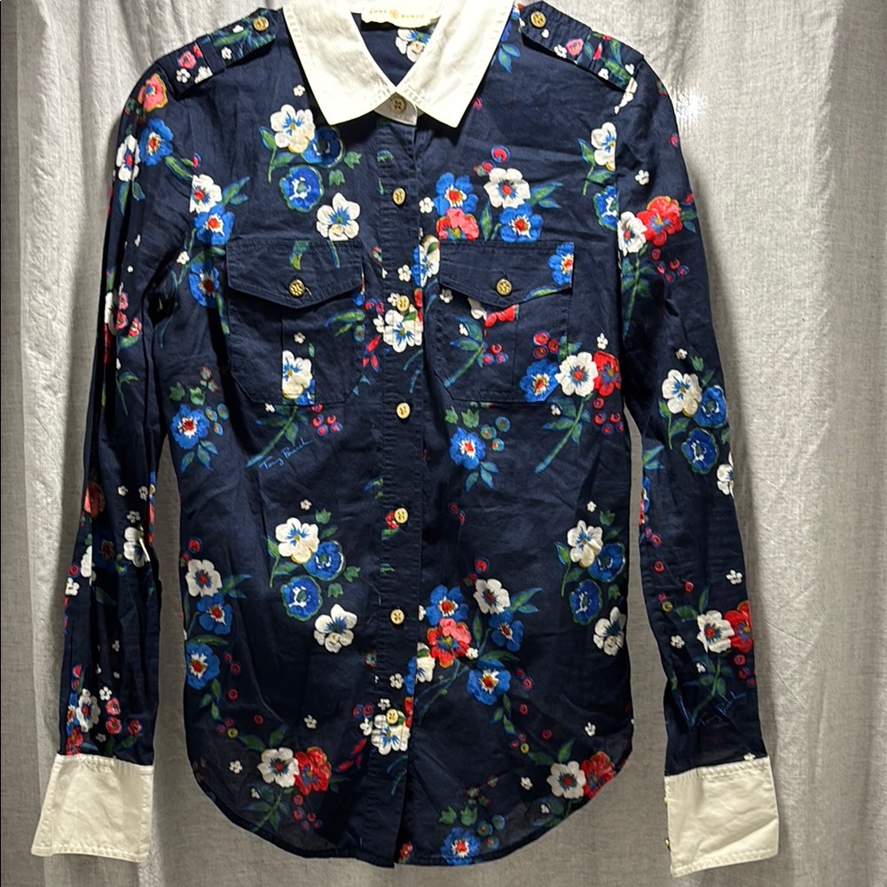 Tory Burch Floral Button Up
